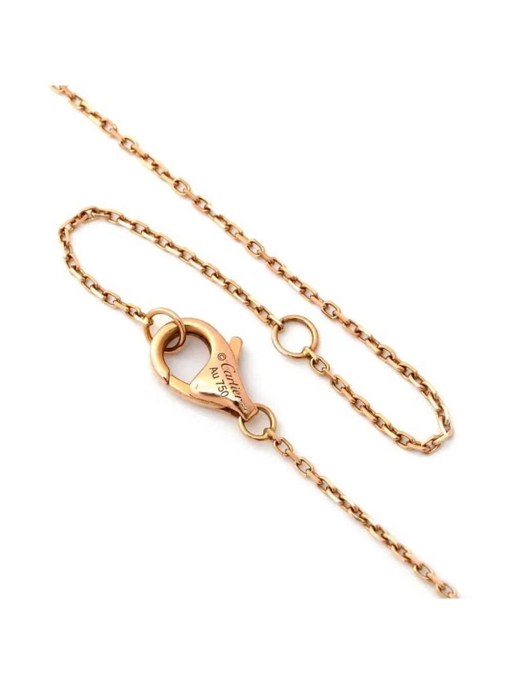 Cartier Necklace Amulette de Cartier XS Orange Pink Gold PG 18k Diamond